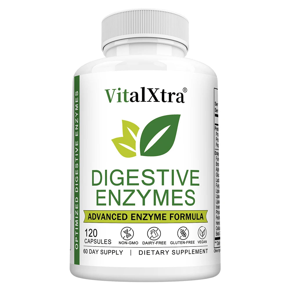 Healthy Gut & Powerful Digestive Enzymes for Enhanced Digestion - 18 Enzymes to Maintain Gut and Digestive System Health
