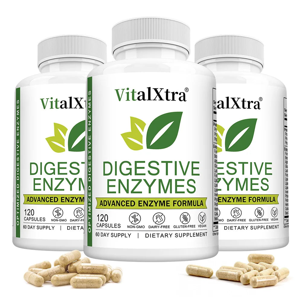 Healthy Gut & Powerful Digestive Enzymes for Enhanced Digestion - 18 Enzymes to Maintain Gut and Digestive System Health