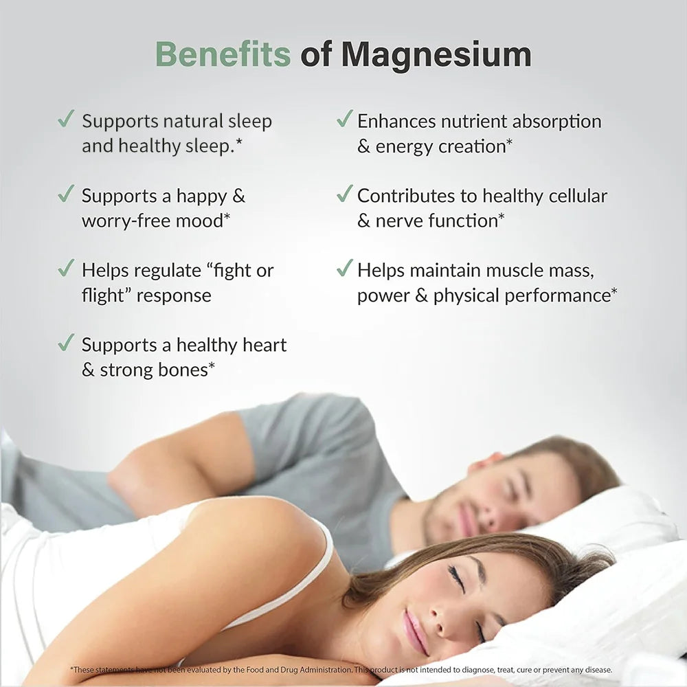 Magnesium Complex Supplement, 7-In-1 Bisglycinate, Chelate, Oxide, Malate, Orotate, Taurate, Citrate Magnesium for Calm, Sleep