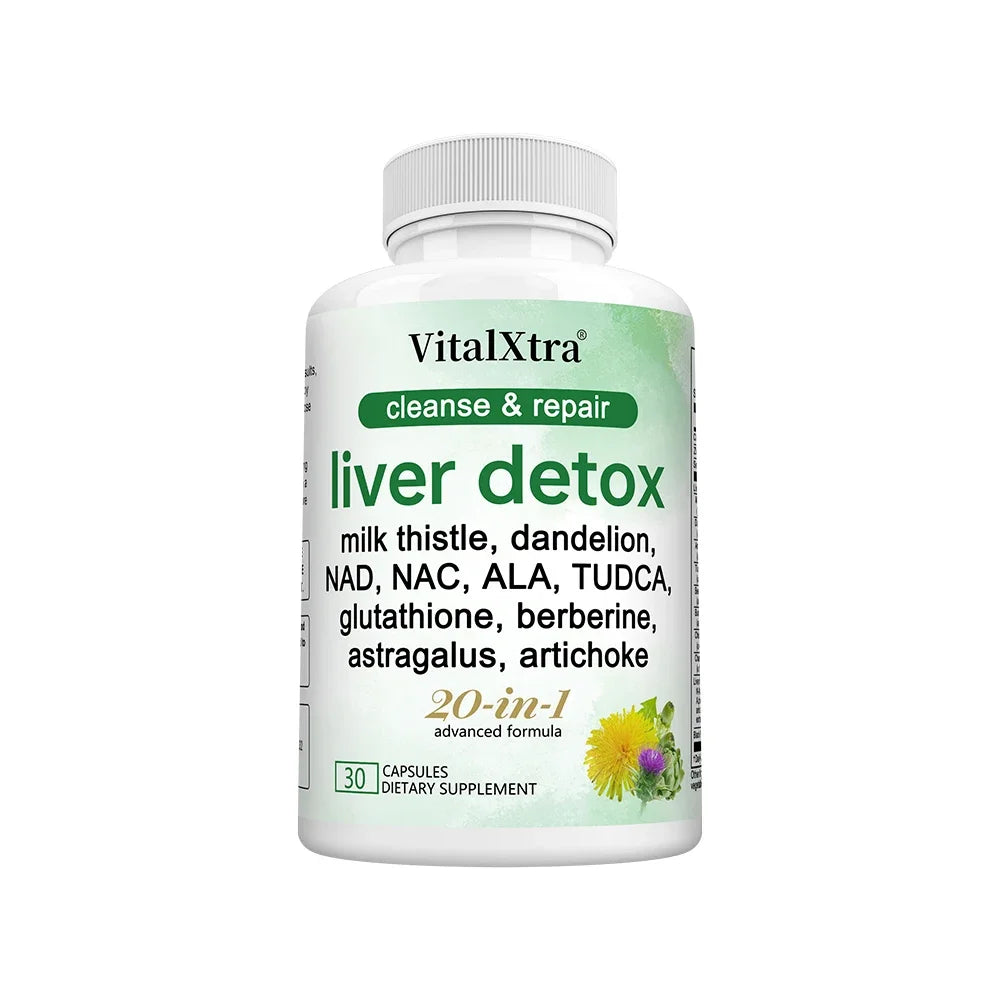 Liver Support Capsules,Milk Thistle Extract,Glutathione,Dandelion,Artichoke,Liver Cleanse & Detox,Antioxidant,Digestion Support