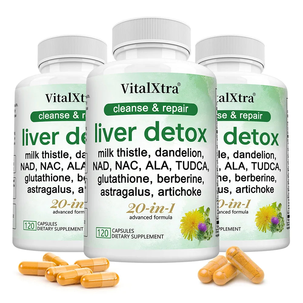 Liver Support Capsules,Milk Thistle Extract,Glutathione,Dandelion,Artichoke,Liver Cleanse & Detox,Antioxidant,Digestion Support