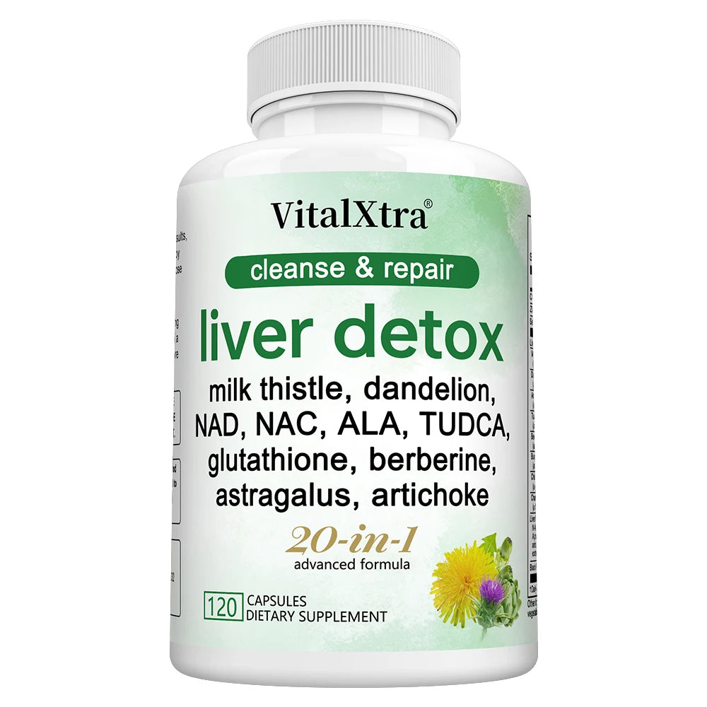 Liver Support Capsules,Milk Thistle Extract,Glutathione,Dandelion,Artichoke,Liver Cleanse & Detox,Antioxidant,Digestion Support