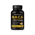 3 in 1 Ashwagandha + Maca Root + Panax Ginseng - Natural Supplement for Energy, Stamina, and Stress Support,120 Capsules