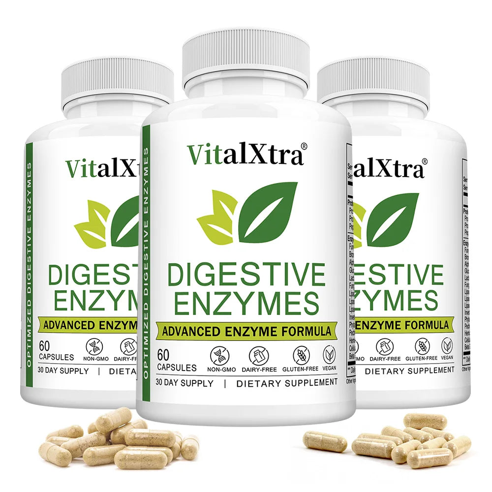 Healthy Gut & Powerful Digestive Enzymes for Enhanced Digestion - 18 Enzymes to Maintain Gut and Digestive System Health